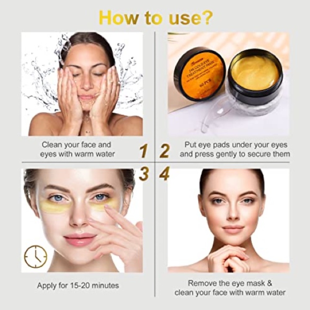 Fivewan 24K Golden Eye Treatment Mask - 60 Pack - Picture 9 of 11